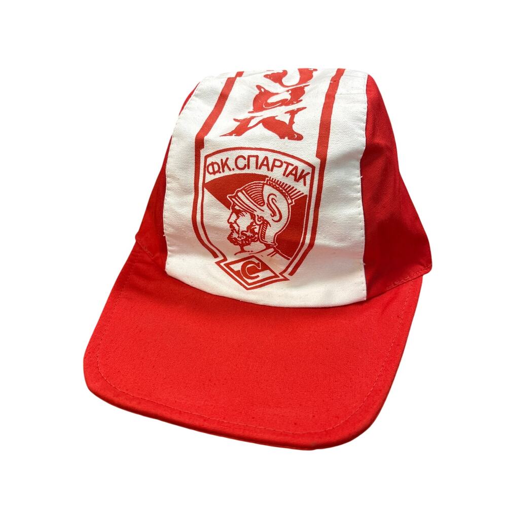 Vintage 1990 FC Spartak Moscow Football Club Foton Hat 58 Russian Спарта mockba